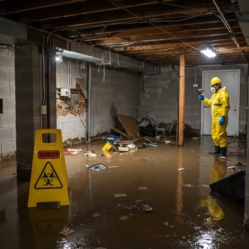 Flooded Basement Electrical Hazard in Worthington Hills, KY Property